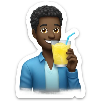 drinking blue lemona sticker