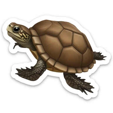 brown musk turtle sticker