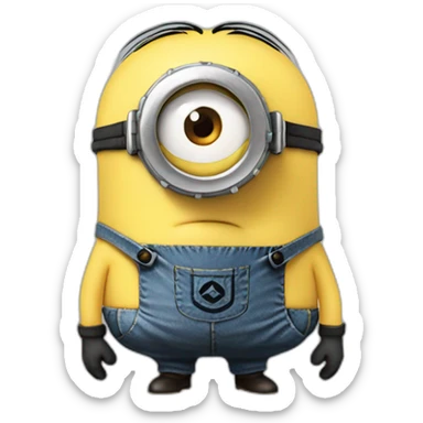 minion cansado sticker