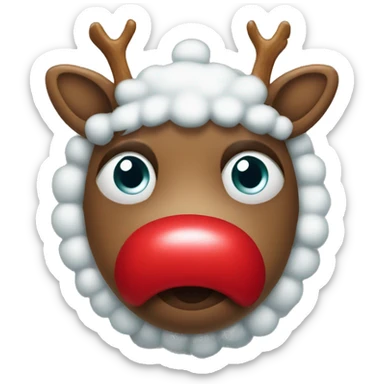Red Nosed Reindeer sticker