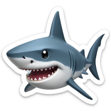 Shark with a top hat sticker