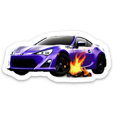Batgirl and First Order Jet Trooper themed Scion FR-S with hot rod flame stickers  sticker