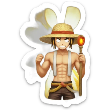Sun god nika luffy sticker