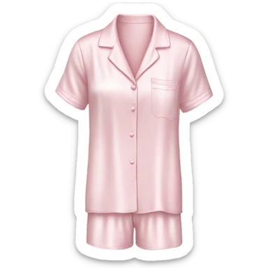 Silk light pink short sleeves pyjamas  sticker