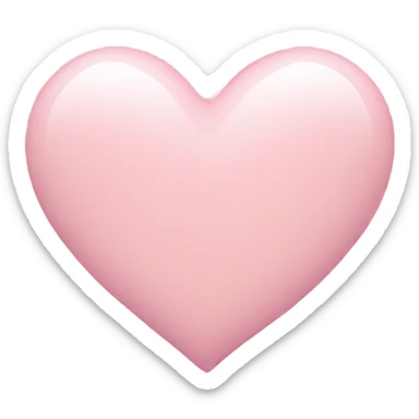 Baby pink love heart  sticker