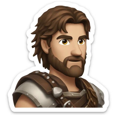 Baldurs gate 3 male warrior brown hair sw sticker