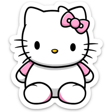 Hello Kitty head sticker