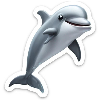 A dolphin tap dancing sticker