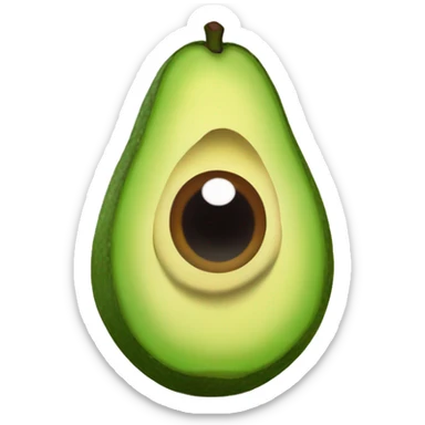 Aguacate con ojos y boca  sticker