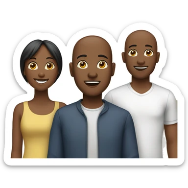 A family of four people sticker