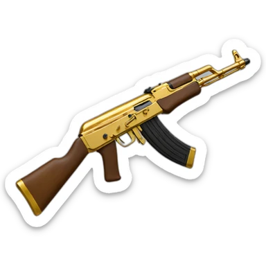 Gold AK-47 sticker