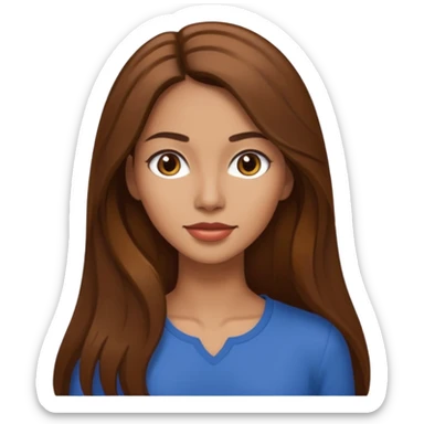 A tall, slender Latina with long brown hair sticker