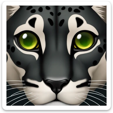 Animal pantera negra con ojos verdes sticker