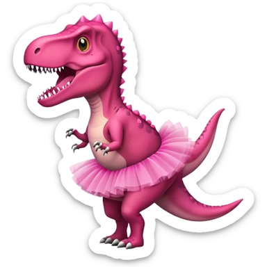 T-Rex wearing a tutu sticker