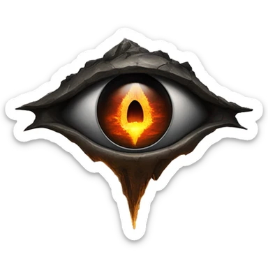 eye of sauron ontop of Barad-dûr sticker