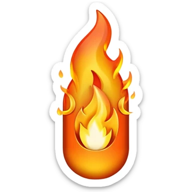 Streak / On Fire Emoji

Glossy 3D emoji of a flaming icon or bullet, glowing orange flames, gold reflections. sticker