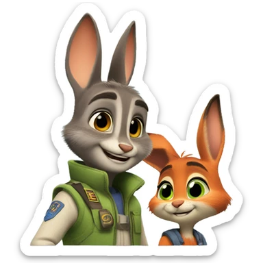 judy hopps and nick wilde sticker