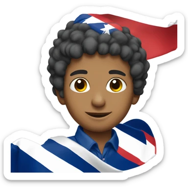Emoji de un avión con bandera Dominicana  sticker