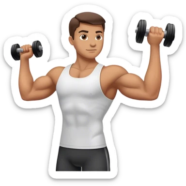 guy how to do bicep curls sticker