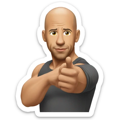 Vin Diesel pointing  sticker