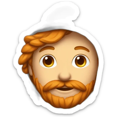 Homme roux avec une chapka  sticker