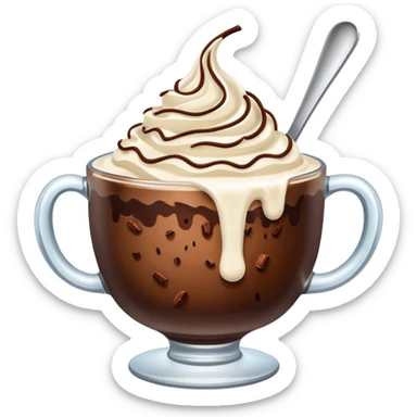 Ice Cacao with whipping cream  sticker