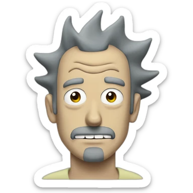 Tattooed man style Rick and Morty sticker