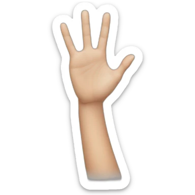 hand reaching sticker