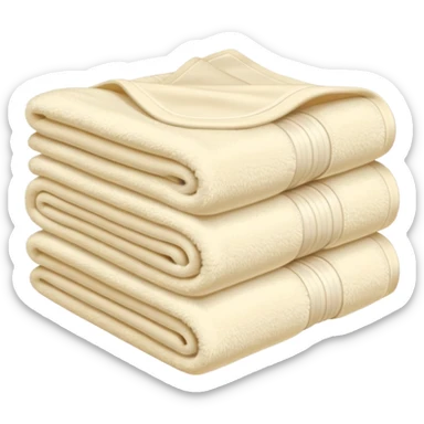 cozy cream stacked towels  sticker