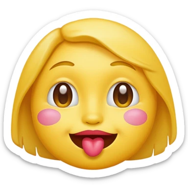 Carinha do emoji com beijinho sticker