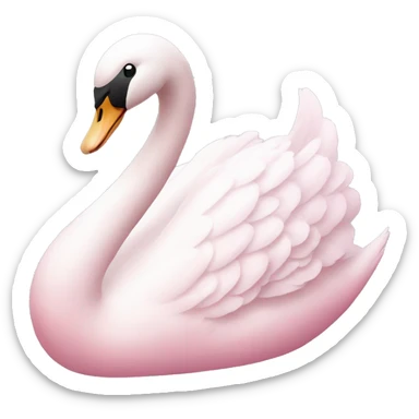 pastel pink swan  sticker