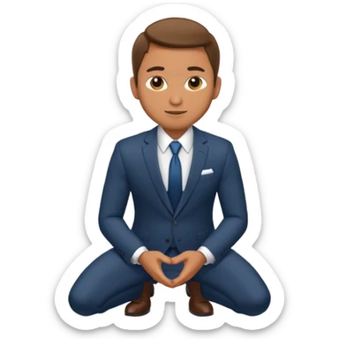 man kneeling and asking for marriage sticker