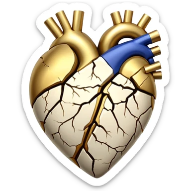 kintsugi repaired heart sticker