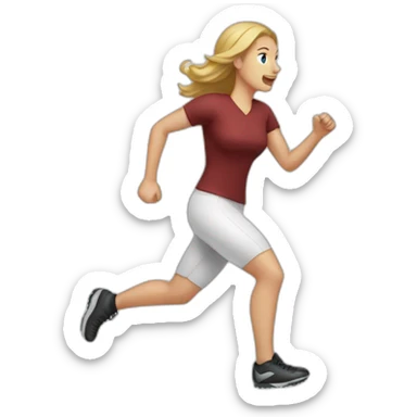 A White Woman Runs to the door american football sticker