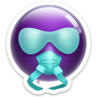 Crystal Ball with a mask for surgery predictions sticker