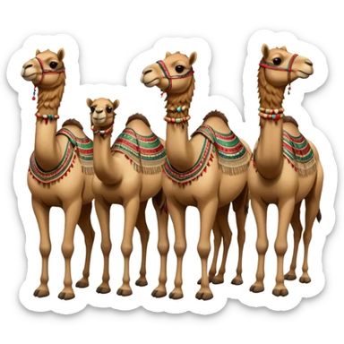 5 animaux oriental béduin sticker
