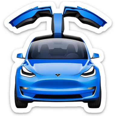Tesla Model Y - Tesla (Model Year: 2022) (Iconic colour: Blue) sticker