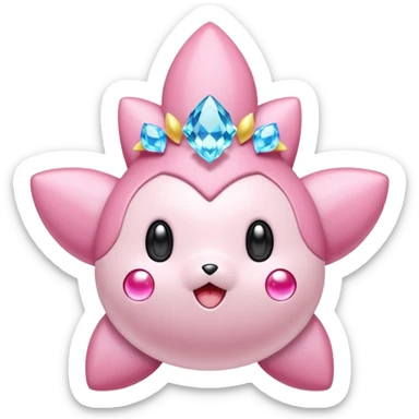 Emolga-Kirby-Diancie-Carbink-fusion sticker