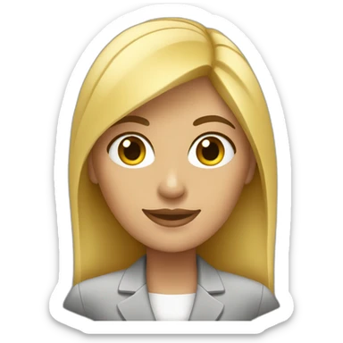 Mujer rubia empresaria sticker