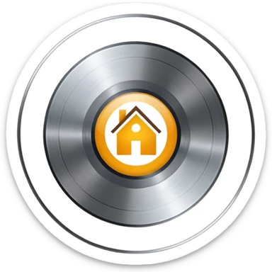 platinum vinyl with a house logo in the middle sticker