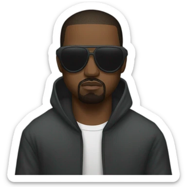 Kanye west in donda costume sticker