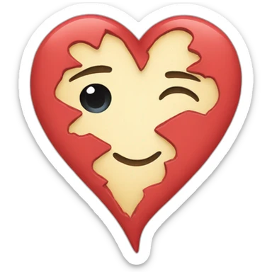 Half broken heart sticker