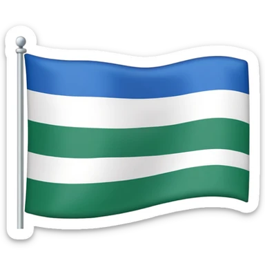 a flag emoji of the flag of Siberia sticker