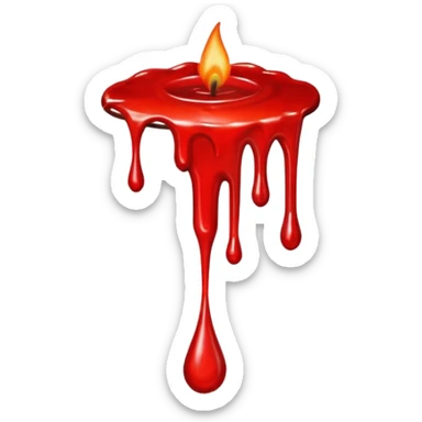Blood-dripping wax  sticker