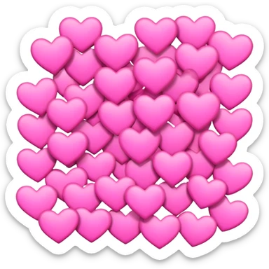 lots of pink hearts sticker
