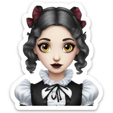 alice in wonderland gothic lolita look sticker