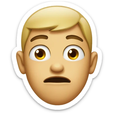 Begging eyes with fingers pointed in sticker