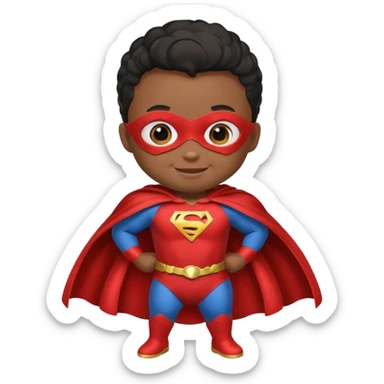 Black baby superhero  sticker