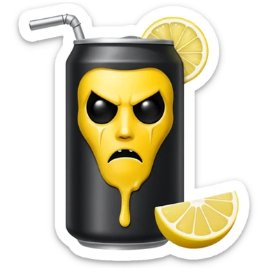 fai una lattina gialla e con un limone al centro rappresentando il estathe' limone lattina sticker