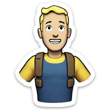 vault boy from fallout sticker